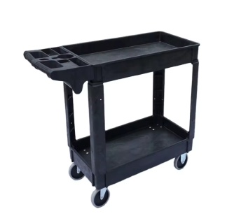 HD Medium Size Utility Cart with 2 Shelves, Cap. 500 Lbs.
